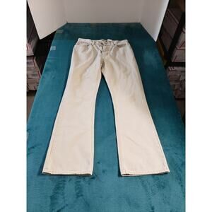 Gap Jeans Size 4 Womens Beige Cotton Denim Ladies Pants Mid Rise Bootcut